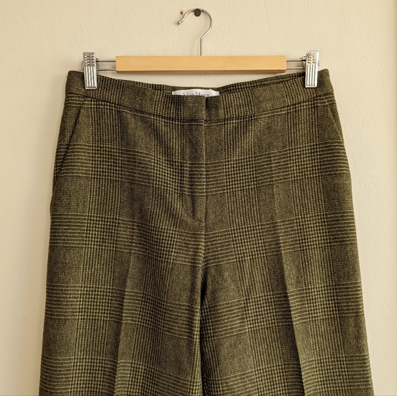 MaxMara Wool Angora Blend Green Trousers, Women's US 8 - Picture 3 of 6